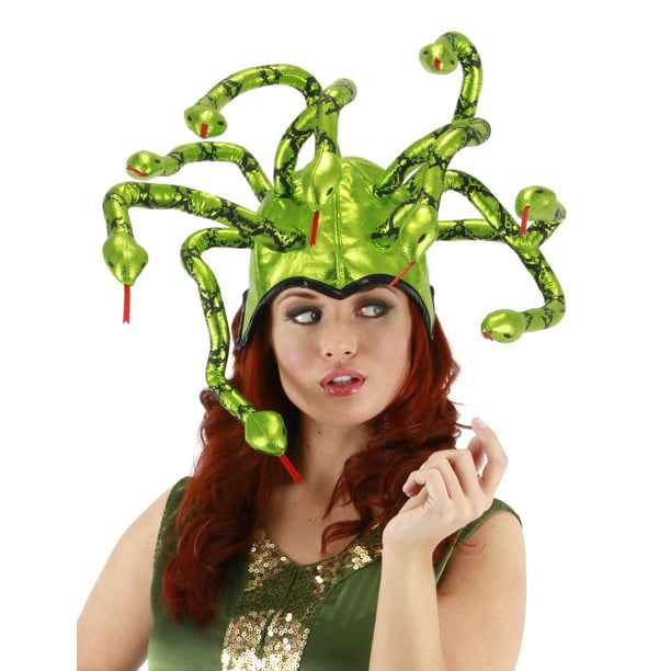 Medusa Hat Shiny Green Lame Snakes E290290 - Walmart.com - Walmart.com