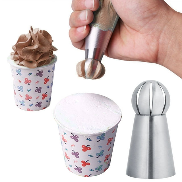 Qiilu ZERONE 3Pcs/Set Russian Flower Icing Piping Nozzles Tips Cake Decoration Pastry Cupcake Baking Tools, Cake Piping, Cake Icing Tips