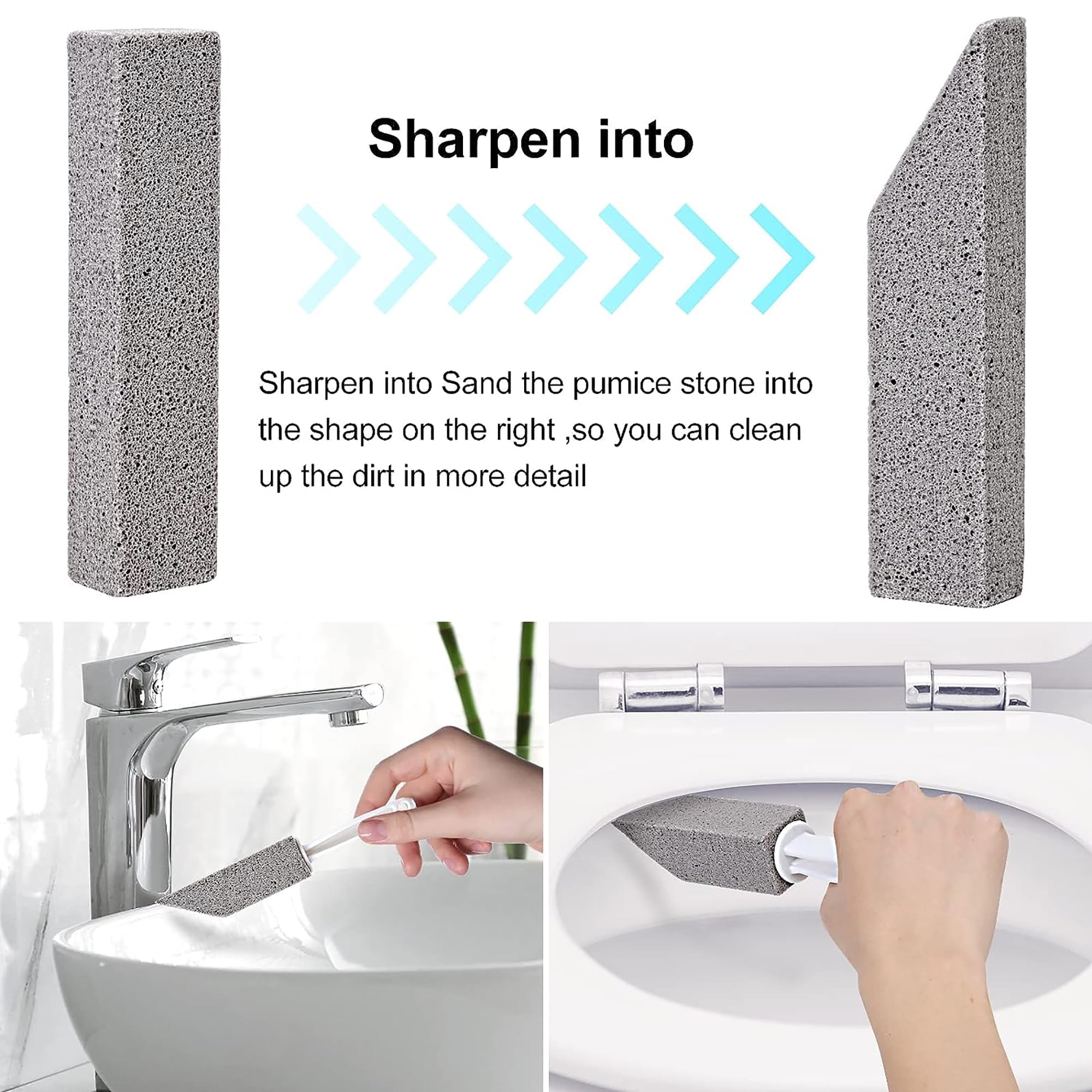 Pumice Stone Toilet Bowl Ring Sink Cleaner Stick Scouring Heavy Duty R —  AllTopBargains