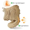 thumbnail image 4 of Men's Hiking Boots Lightweight Mid Ankle Trekking Trails Boots Work Boots, Wheat, 4 of 7