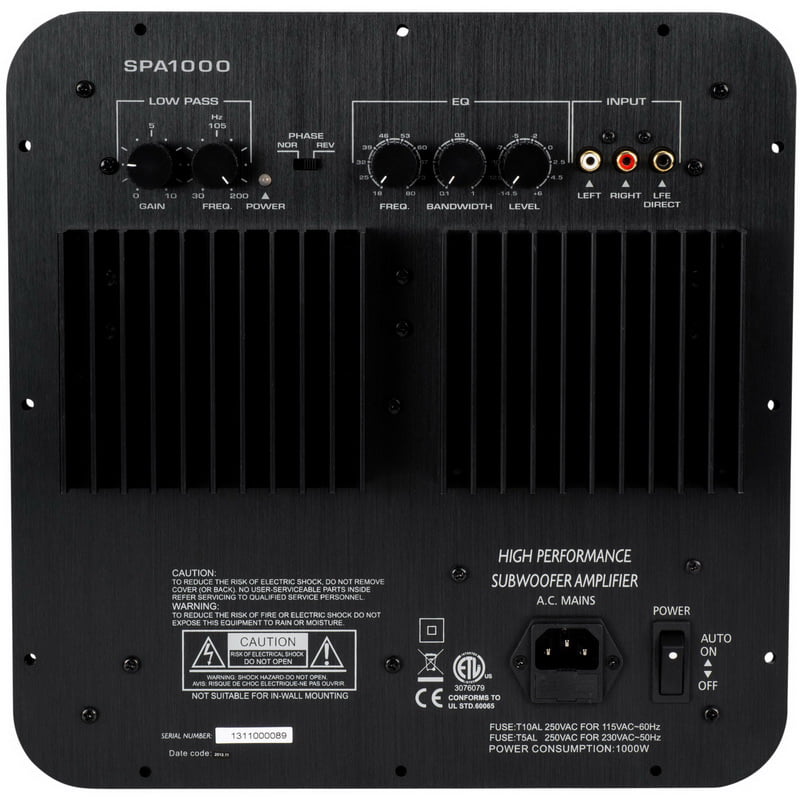 Harmoni indkomst meget Dayton Audio SPA1000 1000W Subwoofer Plate Amplifier - Walmart.com