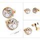 thumbnail image 3 of Qarigey 1 par de gemelos para hombre con movimiento de reloj, engranaje inamovible, gemelos pulidos, regalo de boda de negocios, dorado Accesorios de disfraces oro, 3 of 6
