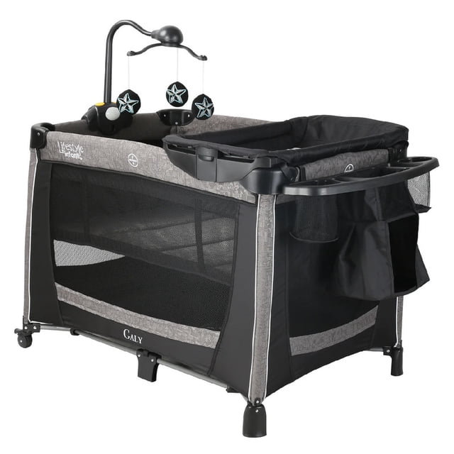 Cuna Corral Infanti Lujo Galy Gris