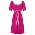 thumbnail image 4 of Pink Awareness Ribbon of Support Sleeveless Dress beach outfits for women evening dresses women, 4 of 6