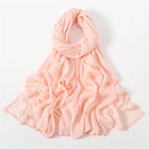 Women Big Size Gradient Cotton Rayon Crease Hijab Scarf Lady Wraps And Shawls Headband Turban