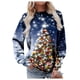 thumbnail image 1 of Pntutb moda mujer cuello redondo manga larga camiseta otoño estampado blusa suelta tops Pntutb Pntutb-4731, 1 of 4