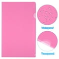 thumbnail image 3 of Uxcell L Type Folders 50 Pack A4 Plastic File Project Pockets Clear Paper Document Jacket Sleeves Pink, 3 of 5