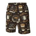 thumbnail image 4 of Pofeuu coffee shop house Prin Men's Swim Trunks Quick Dry Bathing Suit Swimming Board Shorts Mesh Lining Beach Swimwear-Medium, 4 of 6