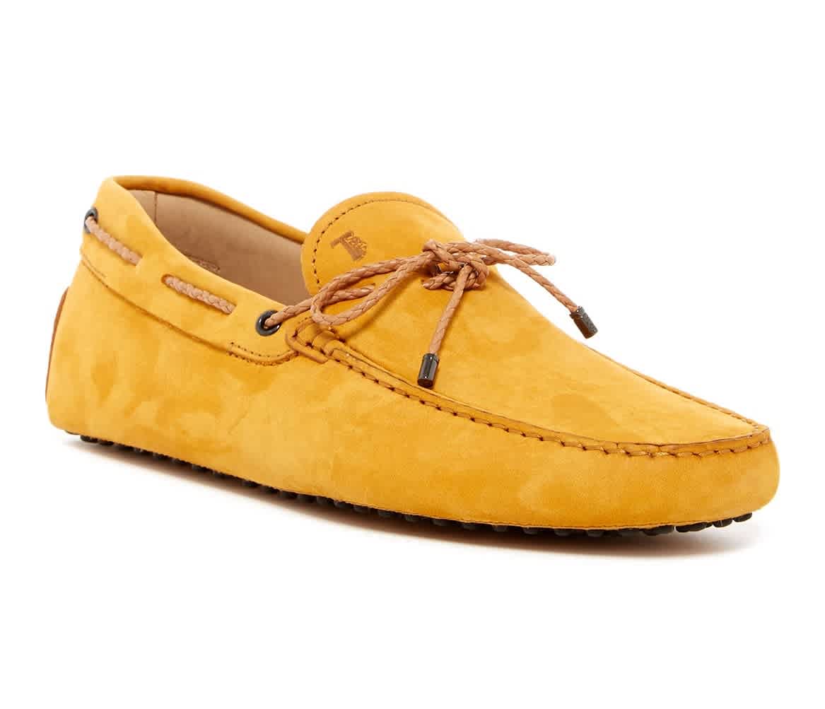 yellow driving shoes