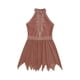 thumbnail image 5 of Niños Niñas Gimnasia Rítmica Ballet Jersey patinaje artístico vestido de baile falda tutú brillante Rhinestone traje lírico Ropa de baile, 5 of 5