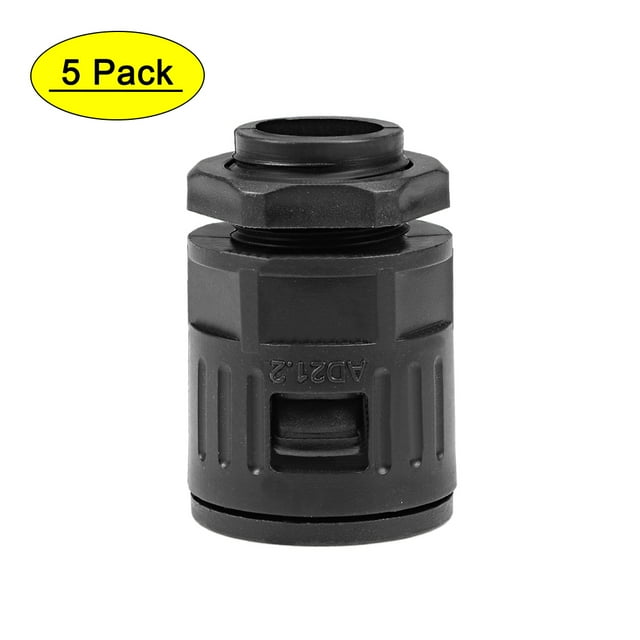 Unique Bargains Cable Gland Corrugated Tube Connector AD21.2 Ripple Pipe Joint Pipe Clamps 5 pcs