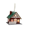 thumbnail image 2 of Mini casa de Navidad de madera con luz LED y troncos brillantes. Estilo A, 2 of 9