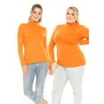 thumbnail image 2 of Stretch Is Comfort Women's Oh So Soft Long Sleeve Mock Neck Top | Adult Small-Large, 2 of 6
