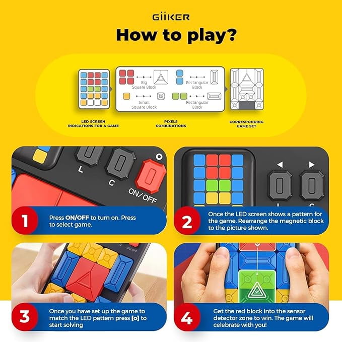GiiKER Super Slide,Original 500+ Challenges Brain Teaser Puzzle for 5+,Travel and Birthday Gift for Boys and Girls