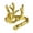 JZ 28 Gold, variant on Womens Adjustable Copper Ring, Geometric Lava Texture Branch Design, Electroplated Silver Finish, 2.2cm Wide