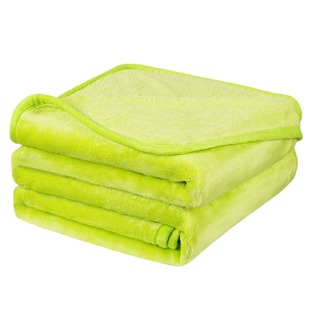 Unique Bargains Couverture en Molleton Flanelle Douce Chaude de Luxe à Ourlets