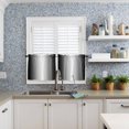 thumbnail image 6 of Kitchen Curtains Set, Black Ombre Kitchen Curtains and Valances Set, Farmhouse Black Gradient Aesthetics Rod Pocket Tier Curtains 24 Inch Length for Cafe/Bedroom Windows, 6 of 6