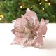 thumbnail image 2 of Flor de Navidad dorada de alta gama Simulación Árbol de Navidad Decoración Flor Lentejuelas Franela Decoración, 2 of 5