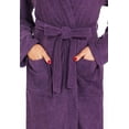 thumbnail image 5 of DOPI Kimono Women's Bathrobe Terry Cloth Robe Knee Length Towel Bathrobe V-neck Multi-color Options, 5 of 6