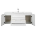 thumbnail image 2 of Cutler Kitchen and Bath Milano 48" Wood/Cultured Marble Bathroom Vanity in Black, 2 of 7