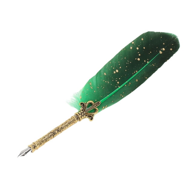 Juego de Pluma de Pluma Vintage Pluma de Escritura de Pluma Antigua con 10 Puntas de Cera Botella de Tinta Vacía Base de Pluma Abridor de Letras para Amantes de la Caligrafía ANGGREK Otros