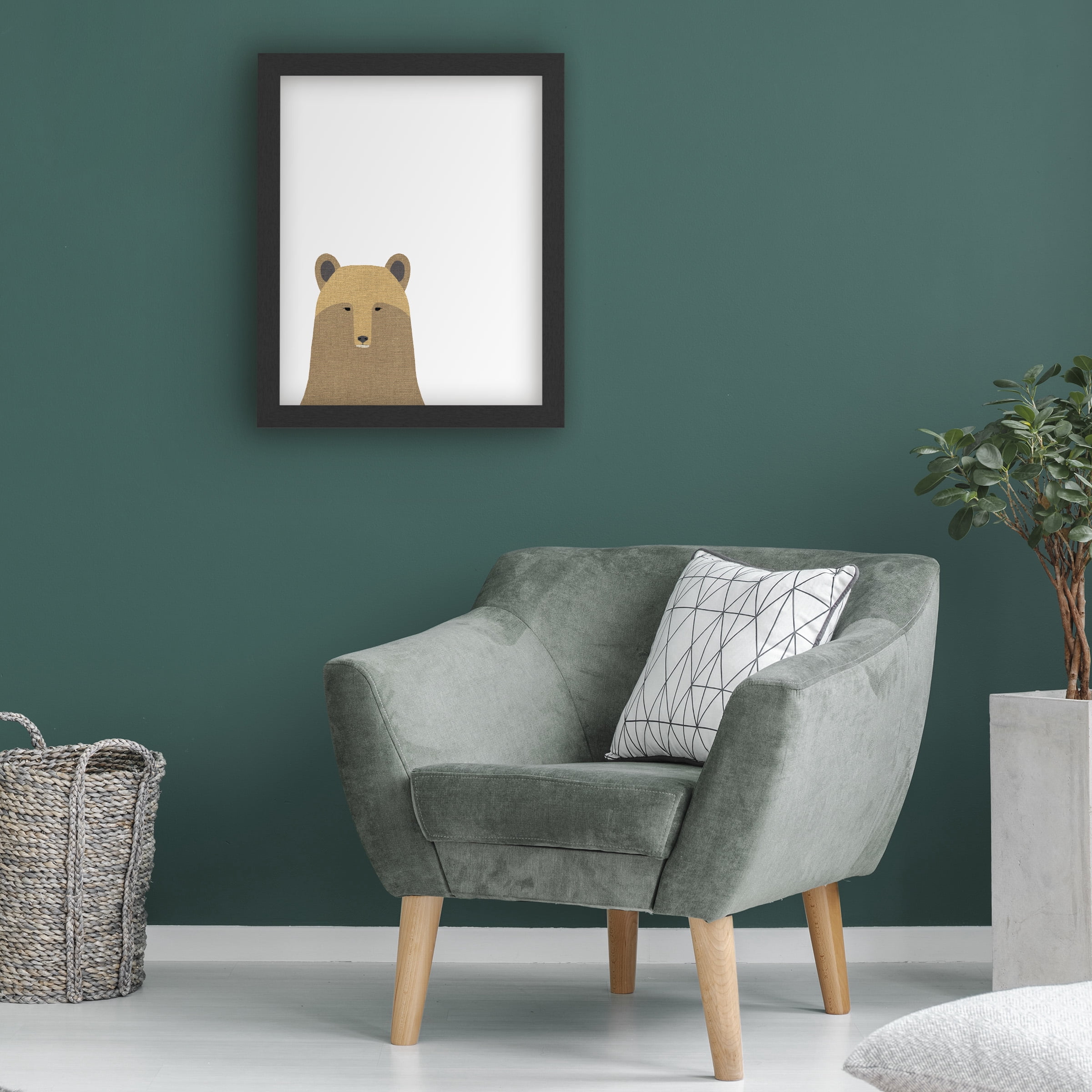 Trademark Fine Art 'Grizzly Bear Linen' Markerboard by Annie Bailey Art