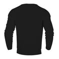 thumbnail image 5 of ZKCCNUK Men Casual Solid Pullover Round Neck Loose Lg Sleeve Sweater Blouse, 5 of 6