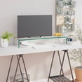 thumbnail image 1 of vidaXL TV Stand/Monitor Riser Glass Clear 90x30x13 cm, 1 of 4