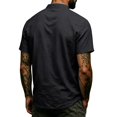 thumbnail image 6 of Landzoo Men'S T-Shirt Solid Color Short Sleeve Henley Tops Summer Casual Men Tees Size M Black, 6 of 9