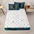 thumbnail image 4 of jejeloiu Black Cat Painting Zipper Full Size Comforter Sets with Fitted Sheet and 2 Pillowcases Kids,Multicolor Rustic Floral Zipper Bedding Set For Girls,Reversible,4 Pieces, 4 of 7