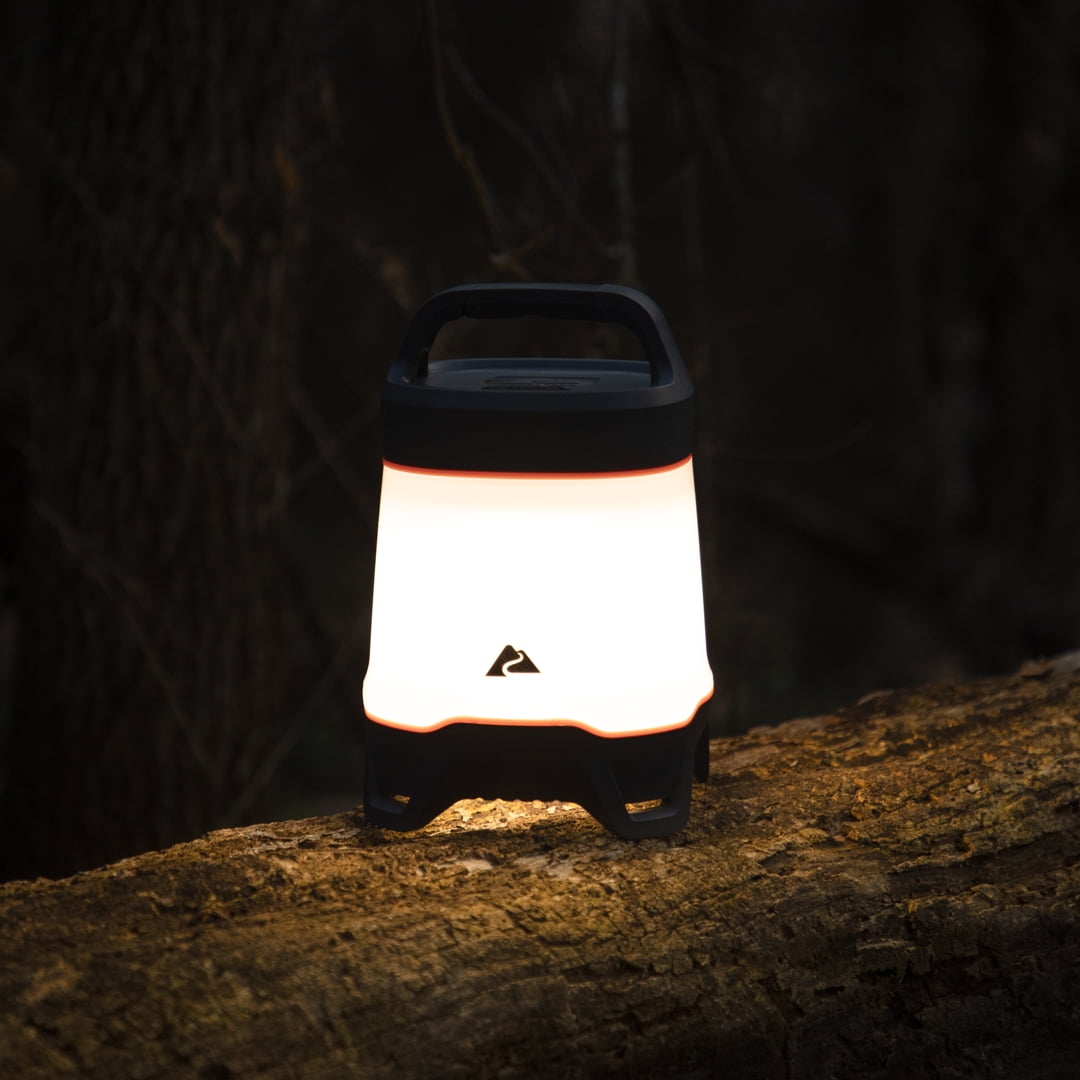 Ozark Trail 1500 Lumen LED Camping Lantern – Long-Lasting 300-Hour Runtime, Water-Resistant, Orange/Gray