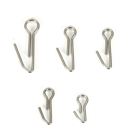 

SPRING PARK 100Pcs Fishing Soft Lure Bait Stainless Steel Spike Hook Pins Swivel Connecting Needle Assist