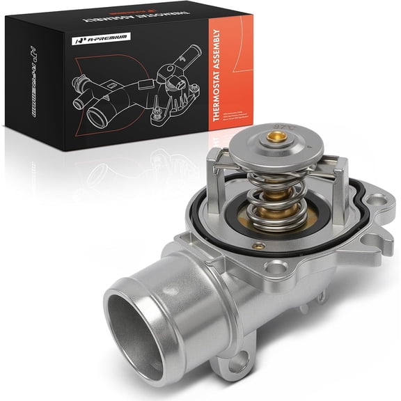 A-Premium Engine Coolant Thermostat Housing Assembly Compatible with Jeep WK Series Grand Cherokee 2007 2008 2009 2010, 3.0L
