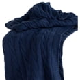 thumbnail image 4 of HomeRoots 518767 Blue Knitted 100 Percent Cotton Throw Blanket, 4 of 5