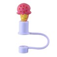thumbnail image 4 of Yoone Straw Cap Sealed Non-slip Leakproof Dustproof Reusable Adorable Silicone Straw Tips Cover for Home, 4 of 6