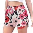 thumbnail image 2 of FORMRS Womens Swim Shorts Mesh Liner Quick Dry Casual Beach Board Bottom with Pockets, Sizes S-2XL, Pink and Red Flowers, 2 of 9
