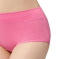 thumbnail image 3 of Bigersell Women's Boy Short Panties Clearance Womens Panties Bikini Panty Style P-667 Polyester Bikini Panties No Show Thongs Ladies Briefs High Waist Women's Panties Hot Pink XL, 3 of 3