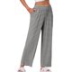 thumbnail image 4 of Pantalones de pijama de algodón para mujer INSPIRE CHIC con cintura elástica, sueltos, pantalones de lounge con bolsillos, L, rayas negras, 4 of 6