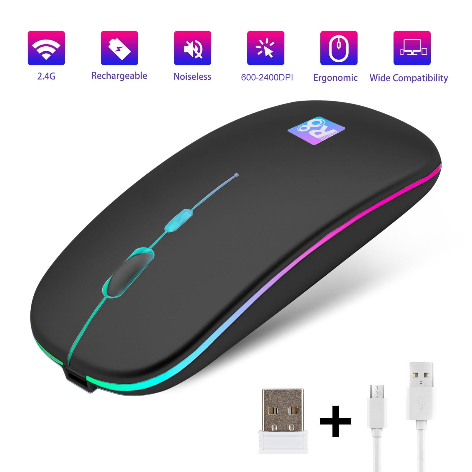 Wireless Mouse System 8 High-Precision Optical Engine Silent Mode Photoelectric Engine Portable Intelligent Mouse for Windows 7 10 Notebook Desktop PC Gaming Mice Vista Wireless Mouse System 8 High-Precision Optical Engine Silent Mode Photoelectric Engine Portable Intelligent Mouse for Windows 7 10 Notebook Desktop PC Gaming Mice Vista