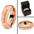 thumbnail image 4 of Tungsten Congrats Grad Class Of 2019 Roman Numerals Engraved Band Ring 7mm Men Women Comfort Fit 18k Rose Gold Dome Polished, 4 of 4