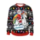 thumbnail image 2 of Suéter de cuello redondo con estampado nuevo de Navidad 2024 para amantes de los hombres y las mujeres Suéter feo de Navidad Blusas de otoño e invierno, 2 of 5