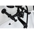 thumbnail image 4 of Kingston Brass CC545T0 Vintage 7-Inch Wall Mount Tub Faucet with Hand Shower, Matte Black, 4 of 7
