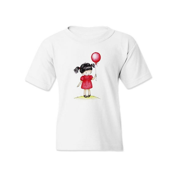 Girl With A Red Balloon T-Shirt Juniors -Image by Shutterstock, x-Small