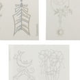 thumbnail image 3 of Unique Bargains 3 Pcs Realistic Fake Tattoos Plants Pattern Temporary Tatto for Adult Gray, 3 of 5
