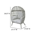 Better Homes & Gardens Ventura Outdoor Wicker Stationary Kid's Egg Chair, Gray
