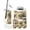 Color 1, variant on Bathroom Accessory Set 6 Piece Tropical Jungle Wildlife River Zebra Deer Birds Vintage Botanical Soft Trash can, Toothbrush Holder, Toothbrush Cup, Soap Dispenser, Soap Dish, Toilet Brush Holder