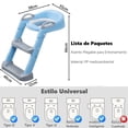 thumbnail image 2 of Asiento de Entrenamiento para Baño con Escalera Antideslizante, Plegable Adaptador WC Reductores, Cojín Blando Extraíble, Altura Regulable Baño Entrenador, 2 of 9