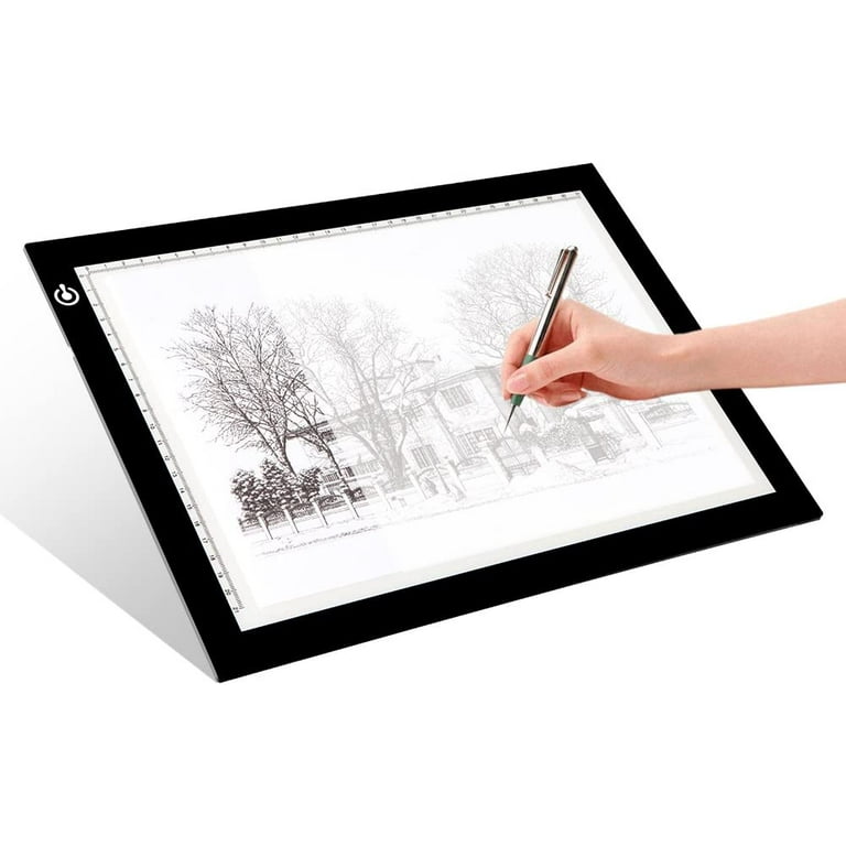 Vikakiooze Light Up Tracing Pad, Portable A5,A4,A3 Tracing LED Copy Board  Light Box,Slim Light Pad, USB Power Copy Drawing Board Tracing Light Board  For Artists Designing, Animation, Sketching 