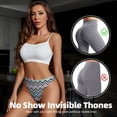 thumbnail image 4 of Thongs for Women - light stripes No Show Seamless Womens Thongs Underwear, Soft Stretch G String Thongs for Women,Cuteness Ladies Thong Bikini Panties Briefs, 4 of 5