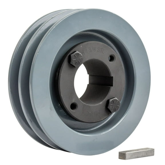 2AK41H Cast Iron 4" Dual Groove Pulley for Belt A Section 4L with 1-3/8" Sheave Bushing